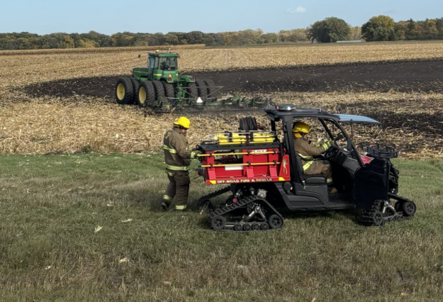 Combine sparks 40-acre cornfield fire south of Abercrombie — KFGO, Jamestown Sports news